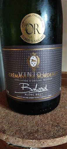 Bordeaux Crémant di Bordeaux Balard Blanc Brut Senza annata