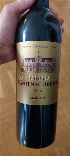 Bordeaux Margaux Grand Cru Château Cantenac Brown 2016