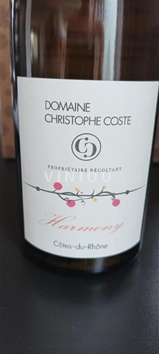 Valle del Ródano Côtes del Ródano Domaine Christophe Coste Harmony 2023
