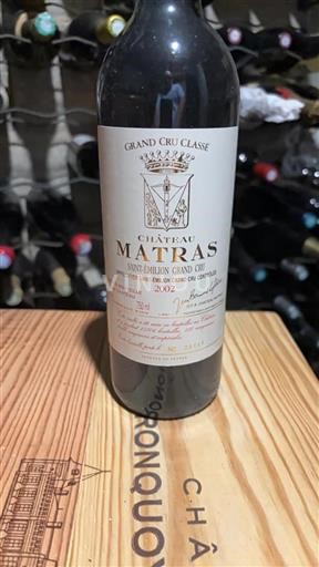Bordeaux Saint-Émilion Grand Cru Grand Cru Matras 2002
