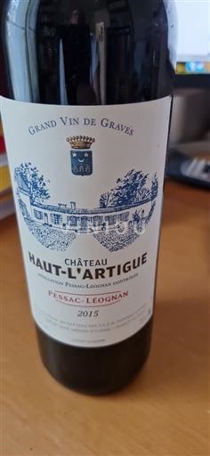Bordeaux Pessac-Léognan Château Haut-L'Artigue 2015