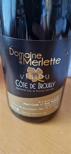 Beaujolais Côte-de-brouilly Domaine La Merlette 2016