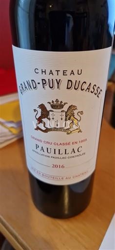 Bordeaux Pauillac Grand Cru Château Grand-Puy Ducasse 2016
