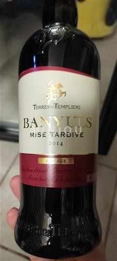 Roussillon Banyuls Terres des Templiers Mise Tardive 2014