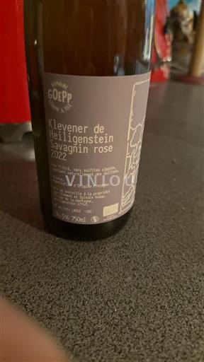 Alsace Klevener-de-Heiligenstein Domaine GOEPP Savagnin rose 2022