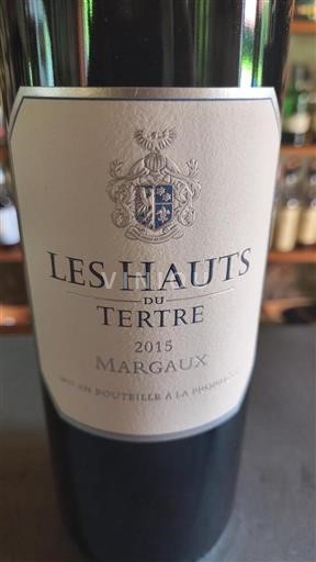 Bordeaux Margaux Château Tertre Les Hauts du Tertre 2015