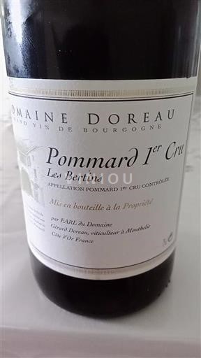 Borgogna Non specificato Premier Cru Domaine Doreau Les Bertins Senza annata