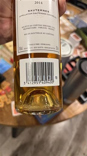 Bordeaux Sauternes Château Rieussec 2014