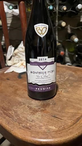 Burgund Monthélie Premier Cru Domaine Prunier Les Clous 2014