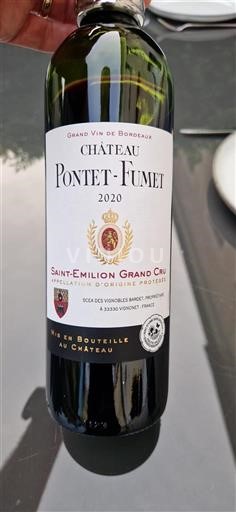 Bordeaux Saint-Émilion Grand Cru Château Pontet-Fumet 2020