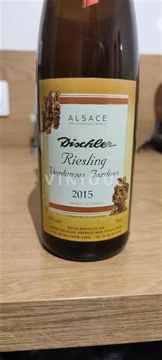 Alsácia Dischler Riesling Vendanges Tardives 2015