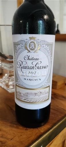 Bordeaux Margaux Grand Cru Château Rauzan-Gassies 2017
