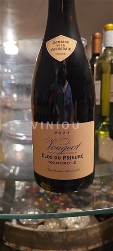 Bourgogne Vougeot Grand Cru Domaine La Vougeraie Clos du Prieuré Monopole 2021