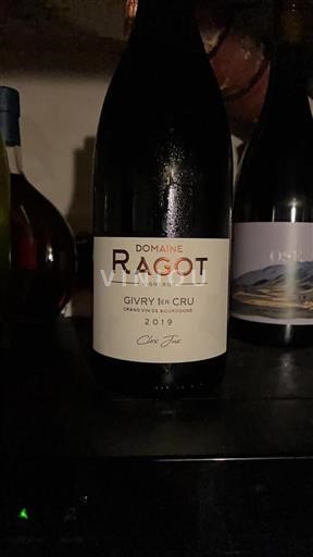 Burgundy Givry Premier Cru Domaine Ragot Clos Jus 2019