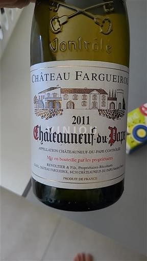 Rhônen laakso Châteauneuf-du-Pape Château Fargueirol 2011
