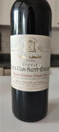 Burdeos Saint-Émilion Gran Cru Château Vieux Clos Saint-Émilion 2005