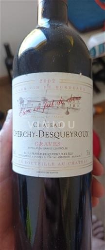Bordeaux Graves Château Cherchy-Desqueyroux 2002