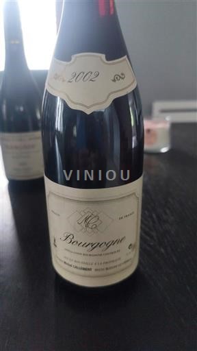Vin Rouge sec Michel Caillement 2002 France Bourgogne