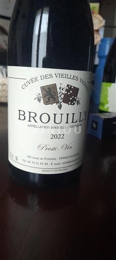 Beaujolais Brouilly Presti-Vin des Vieilles Vignes 2022