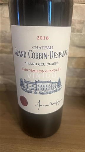 Bordeaux Saint-Émilion Grand Cru Grand Cru Grand Corbin-Despagne 2018