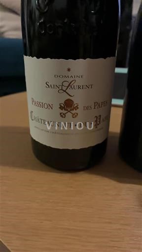 Vin Rouge sec Passion des Papes Domaine Saint Laurent 2021 France Vallée du Rhône Châteauneuf-du-pape