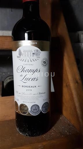Vin Rouge sec Château Champs de Lucas 2019 France Bordeaux