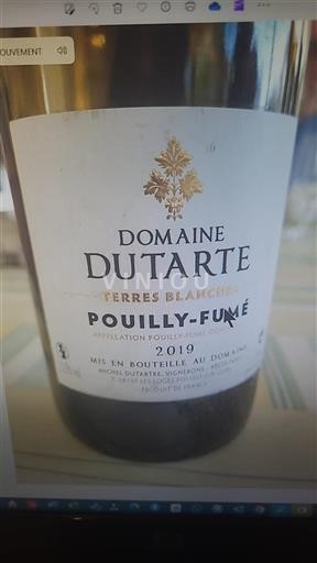 Údolí Loiry Pouilly-fumé Domaine Dutarte Terres Blanches 2019
