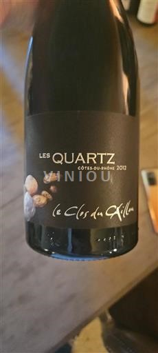 Vin Rouge sec Les Quartz Le Clos du Caillou 2012 France Vallée du Rhône Côtes-du-rhône