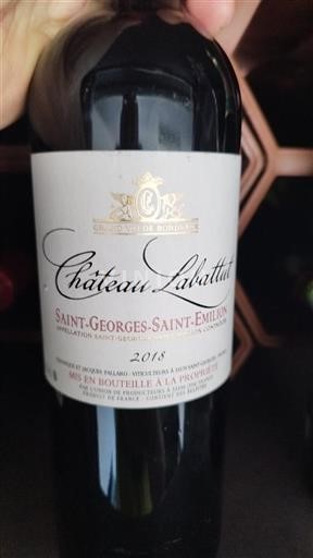 Bordeaux Saint-Georges-Saint-Émilion Château Labattut 2018
