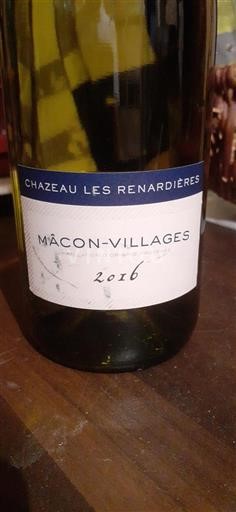 Burgundy Mâcon and Mâcon-Villages Chazeau Les Renardières 2016