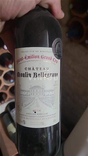 Bordéus Saint-Émilion Grand Cru Grand Cru Château Moulin Bellegrave 2016