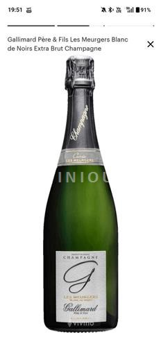 Champagne Gallimard Père et Fils Les Meurgers Blanc de Noirs Extra Brut Niet-geïntegreerd