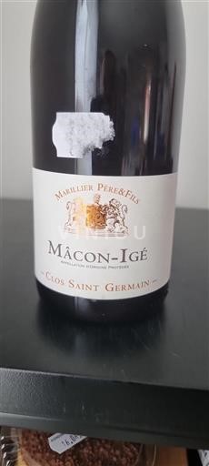 Bourgogne Mâcon och Mâcon-Villages Marillier Père & Fils Clos Saint Germain 2020