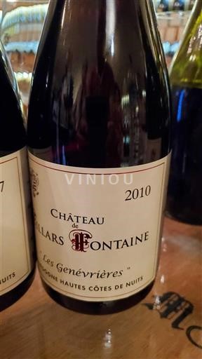 Borgogna Hautes Côtes de Nuits Château Villars Fontaine Les Genévrières 2010