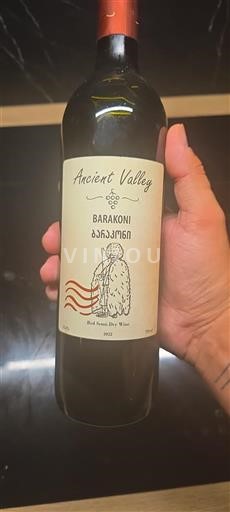 Vin Rouge sec Barakoni Ancient Valley 2022 Géorgie Kakheti