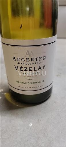 Bourgogne Volnay Aegerter Réserve Personnelle 2016