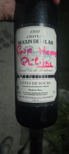 Bordeaux Côtes-de-bourg Château Moulin de Bel Air 1999