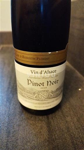 Vin Rouge sec Cave Augustin Florent 2019 France Alsace