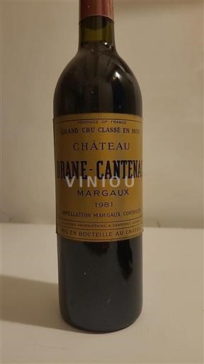 Bordeaux Margaux Grand Cru Château Brane-Cantenac 1981