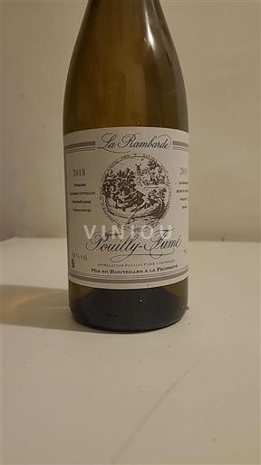 Údolí Loiry Pouilly-fumé Domaine Landrat-Guyollot La Rambarde 2018