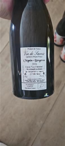 Savoja in Bugey Chignin-Bergeron Gilles Berlioz Les Christine 2016
