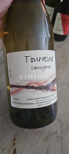 Vin Blanc sec Pierre-Olivier Bonhomme 2017 France Vallée de la Loire Touraine
