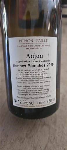 Valle della Loira Anjou Pithon-Paillé Bonnes Blanches 2015