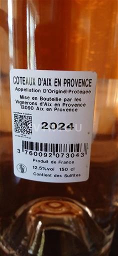 Provence Coteaux d'Aix-en-Provence Vignerons Aix en Provence 2024