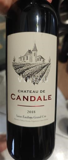 Burdeos Saint-Émilion Gran Cru Château Candale 2018