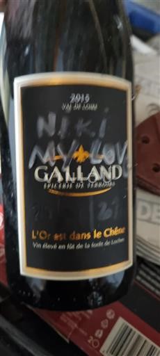 Vallée de la Loire Galland L'Or est dans le Chêne 2015