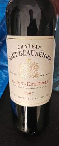 Bordeaux Saint-Estèphe Château Haut-Beauséjour 2007