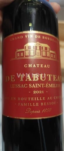 Bordeaux Lussac-saint-émilion Château Tabuteau 2021