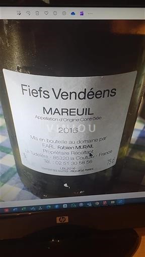 Vale do Loire Fiefs Vendéens Domaine Mural 2016