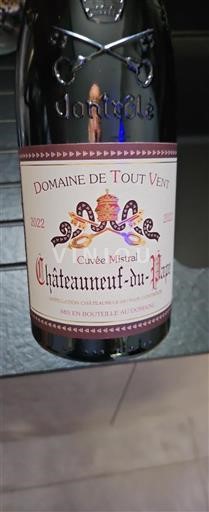 Údolí Rhôny Châteauneuf-du-Pape Domaine Tout Vent Mistral 2022